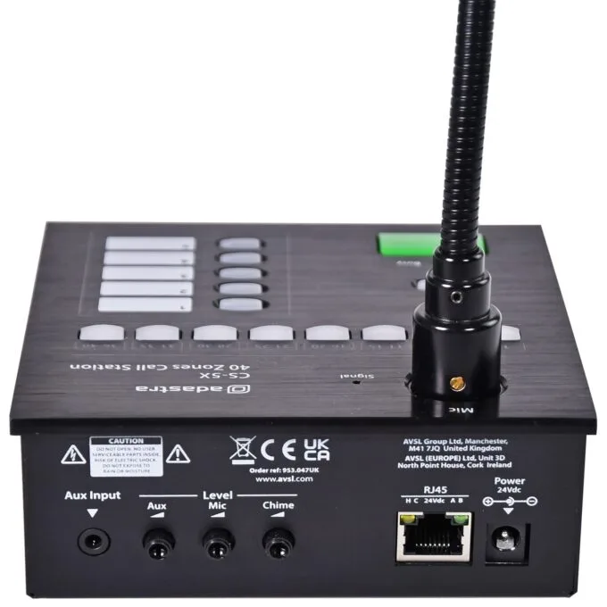 Adastra AS Audio Matrix Call Station - CS-5X - Call Station for RX45 953.047UK — image 2