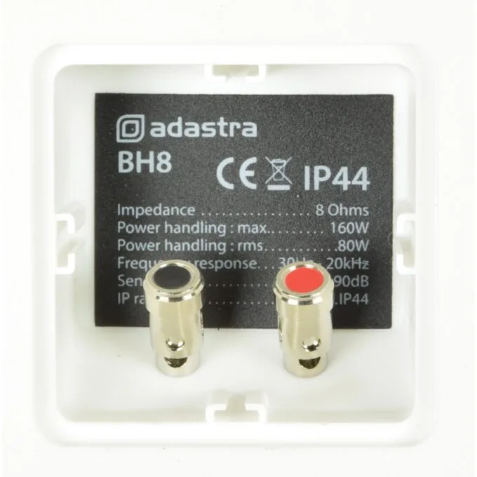 Adastra BH8 8'' Outdoor Speakers IP44 160W White (pair) - 100.924UK - Outdoor Speakers IP44 8'' 160W White — image 3