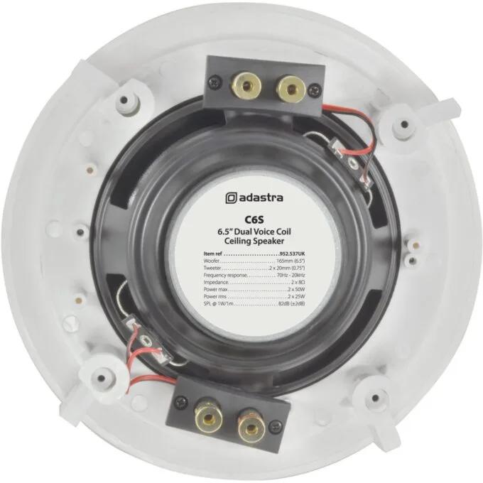 Adastra C6S 6.5'' Dual Voice Coil Stereo Ceiling Speaker - 952.537UK - — image 2