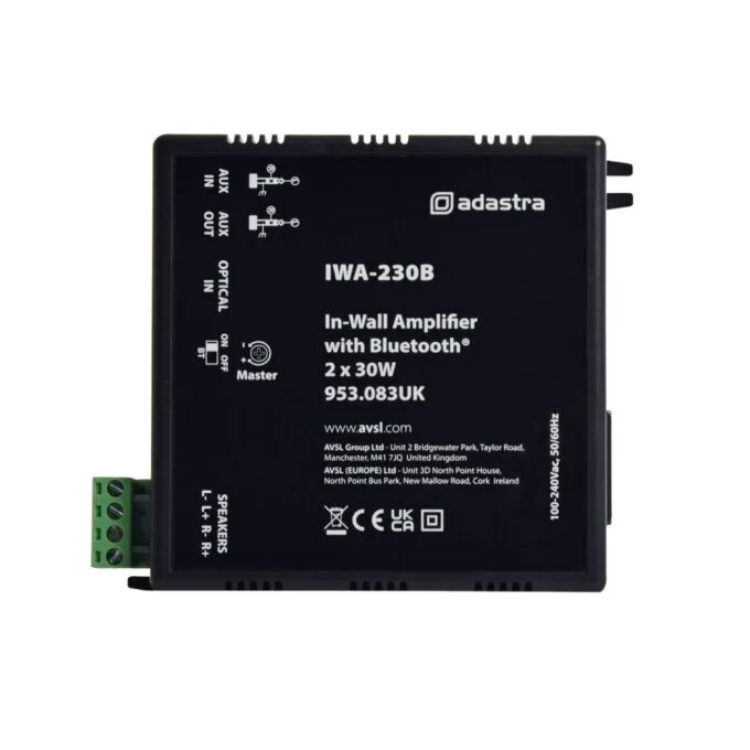 Adastra In-Wall Bluetooth Amp - IWA230B - 2x30W@4ohm — image 1