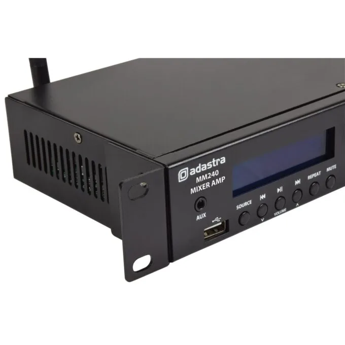 Adastra MM240 Rackmount Amplifier - 953.030UK - 2x120W@4ohms USB BT FM — image 4