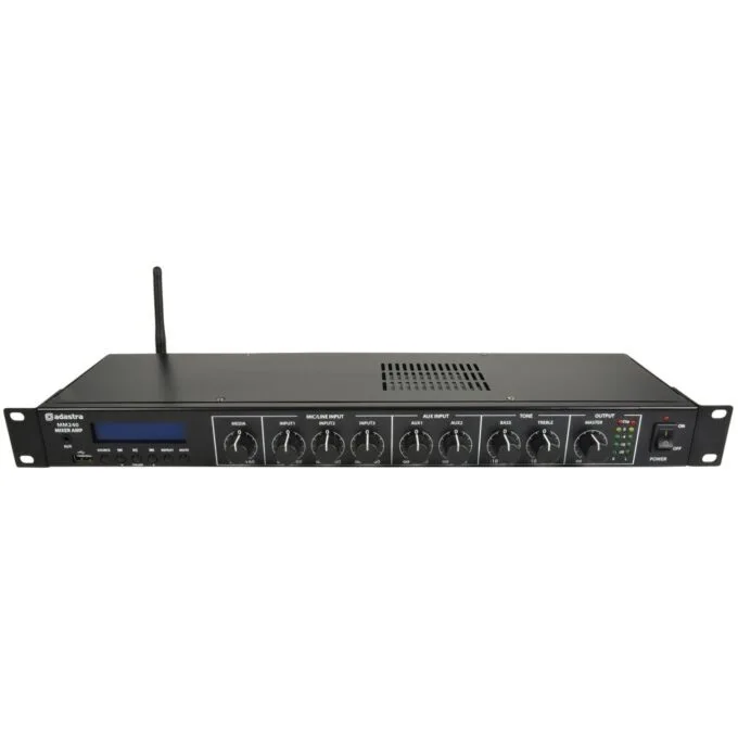 Adastra MM240 Rackmount Amplifier - 953.030UK - 2x120W@4ohms USB BT FM — image 1