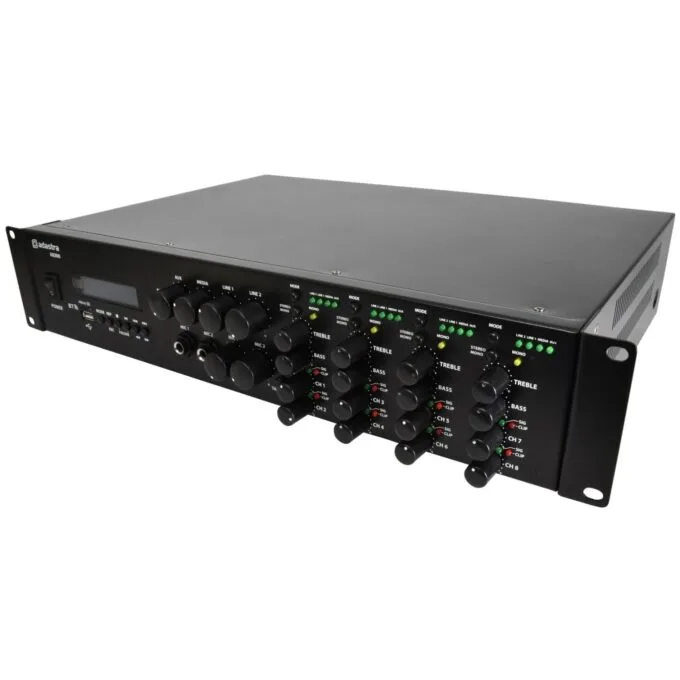Adastra Rack Mount Amplifier BT USB FM 953.483UK - A8300 - 8x300W — image 5