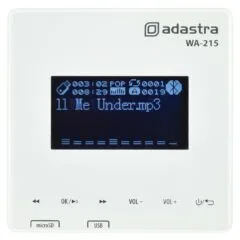 Adastra Wall Amplifier - WA-215 - BT USB FM 2x15W@8ohm 953.132UK