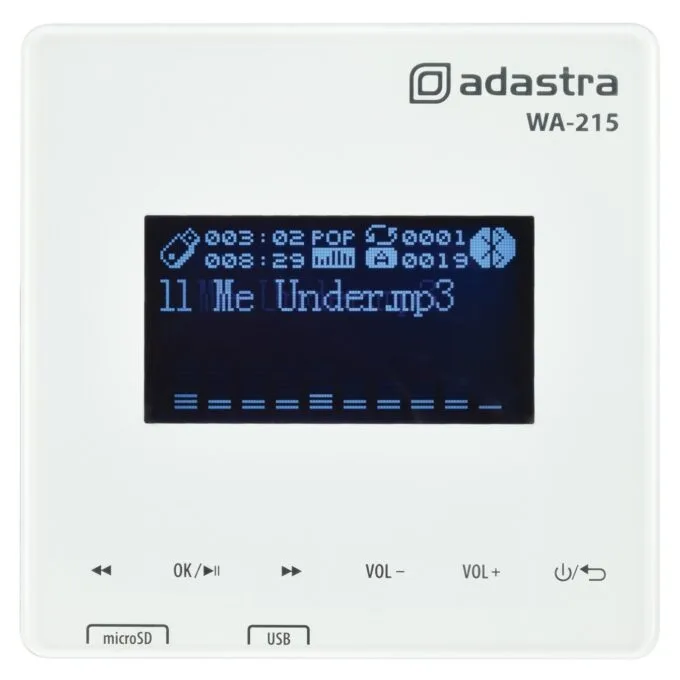 Adastra Wall Amplifier - WA-215 - BT USB FM 2x15W@8ohm 953.132UK — image 1