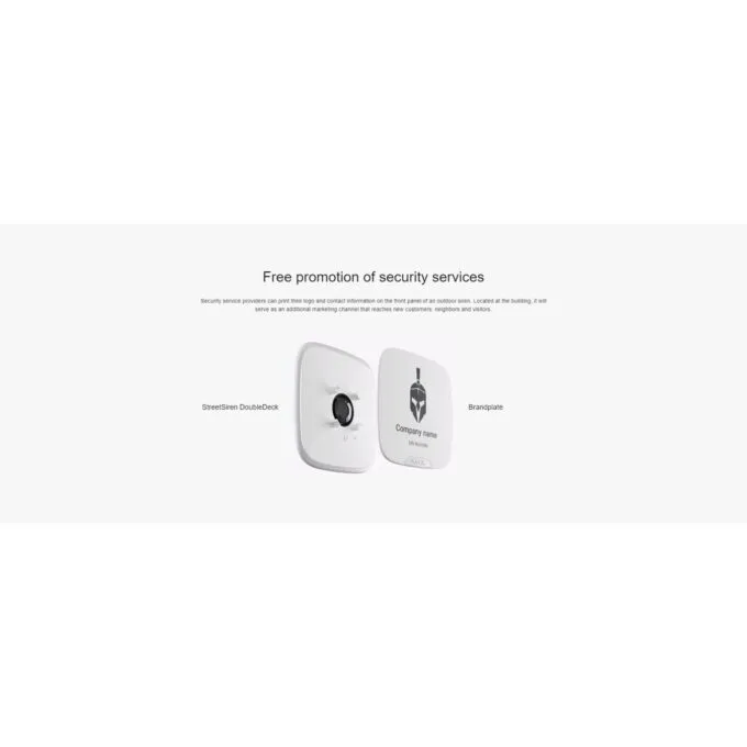 AJAX BrandPlate - Wireless Outdoor White — image 3