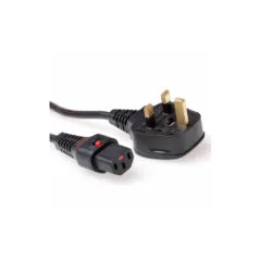 AK5059 2m UK TO C13 LOCKABLE POWER CABLE BLACK IEC LOCK