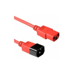 AK5106 1.80m C13 TO C14 POWER EXTENTION CABLE RED ACT