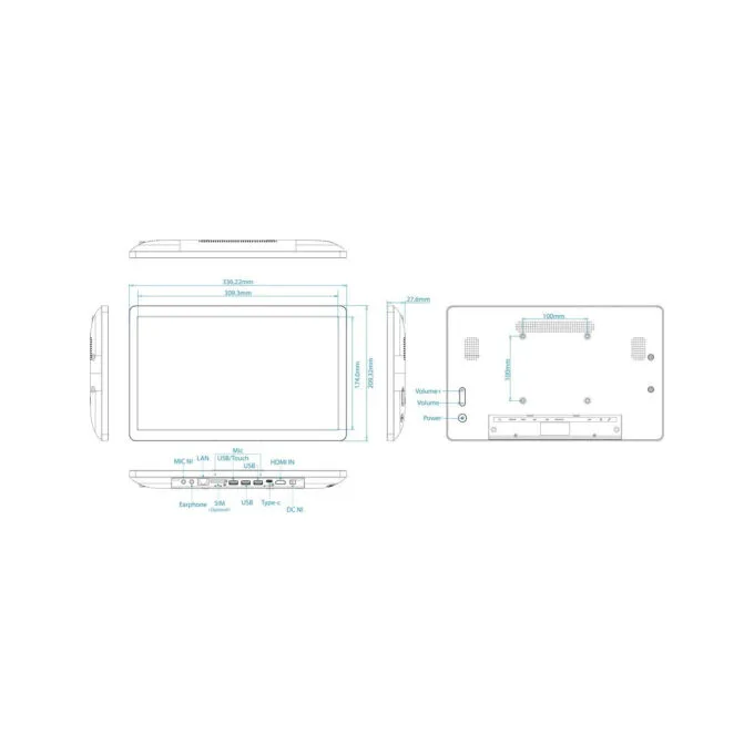 ALLNET High Performance Display 14 Zoll Android 12 RK3588 NFC PoE HDMI In Farbe schwarz — image 4