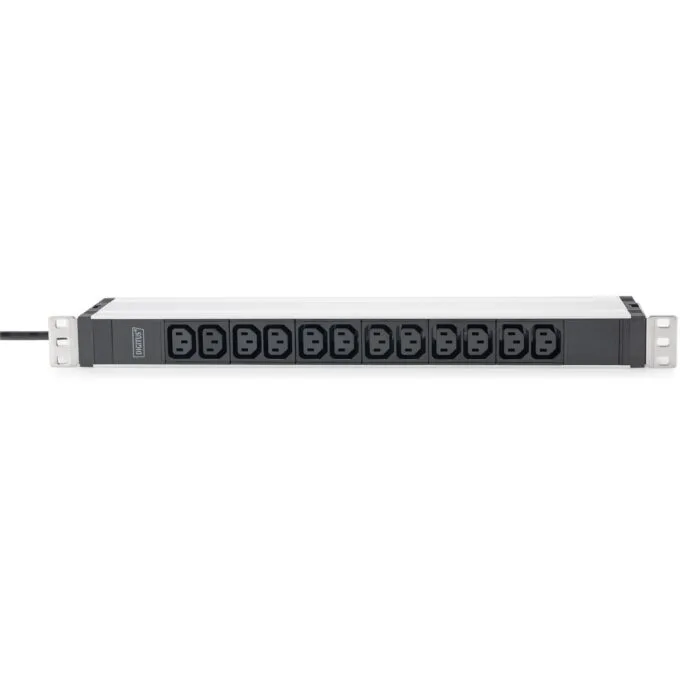 Aluminium 1U PDU with 12x C13 outlets, 16A, 230V, 50/60Hz - DIGITUS — image 2