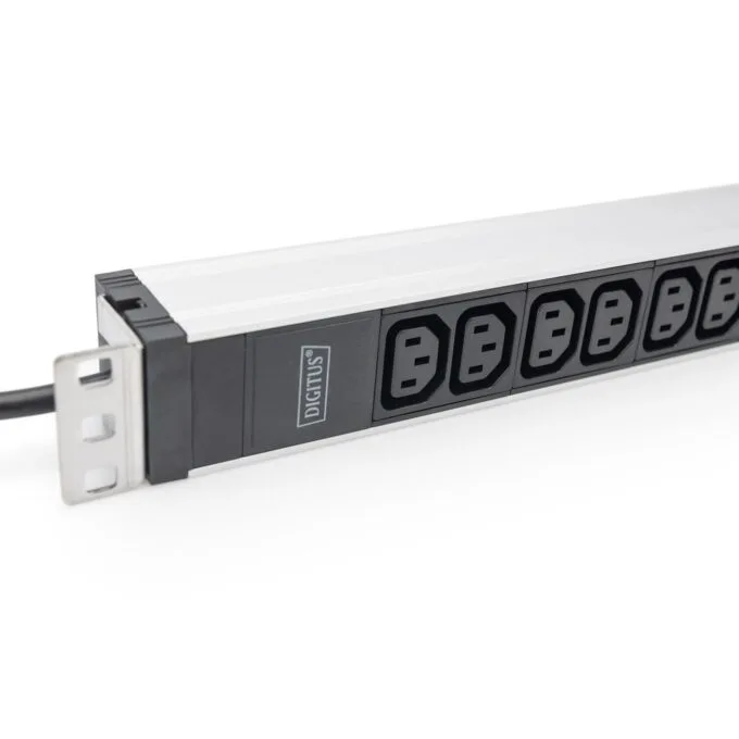 Aluminium 1U PDU with 12x C13 outlets, 16A, 230V, 50/60Hz - DIGITUS — image 3