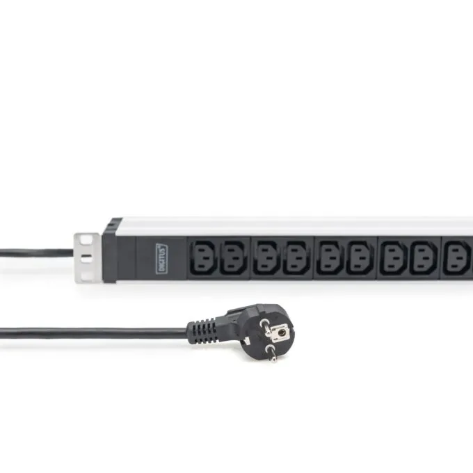 Aluminium 1U PDU with 12x C13 outlets, 16A, 230V, 50/60Hz - DIGITUS — image 4