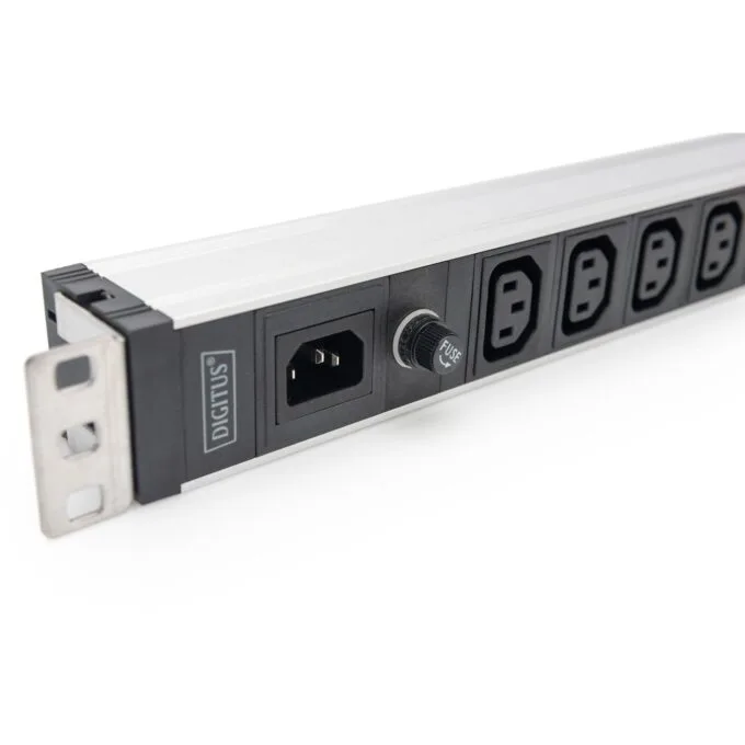 Aluminium PDU Socket Strip 1U - Digitus - 9x C13, 230V/10A, 50/60Hz — image 3