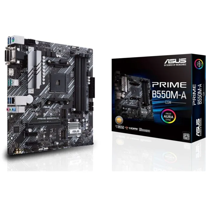 AM4 ASUS PRIME B550M-A CSM - B550M-A - Micro-ATX DDR4 PCIe 4.0, 2x M.2, 6 SATA — image 1