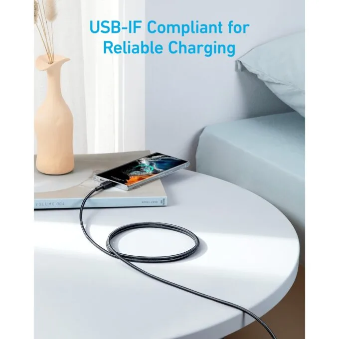 Anker 322 USB-C to USB-C Cable 1.8m Braided Black — image 2