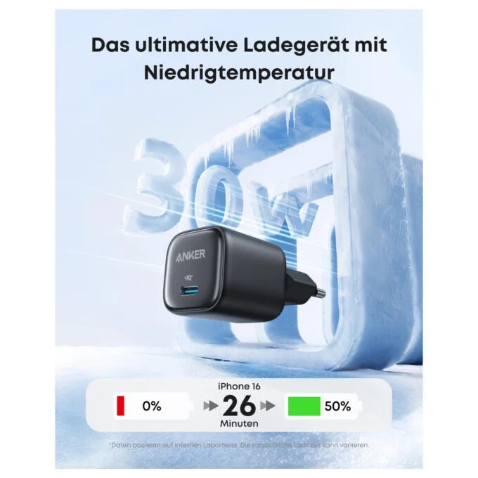 ANKER Charger 30W kompaktes GaN Schnellladegert 1x USB-C schwarz — image 4