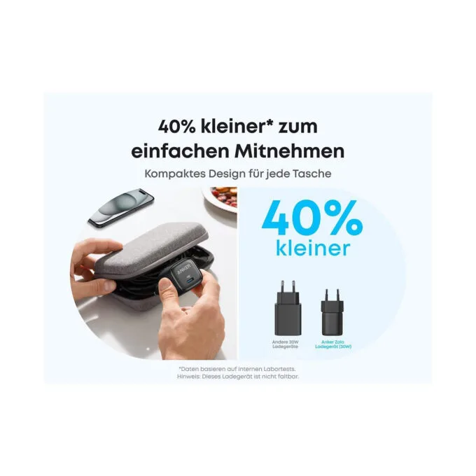 ANKER Charger 30W kompaktes GaN Schnellladegert 1x USB-C schwarz — image 8