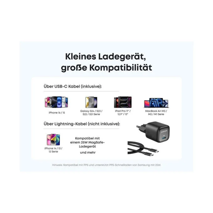 ANKER Charger 30W kompaktes GaN Schnellladegert 1x USB-C schwarz — image 10