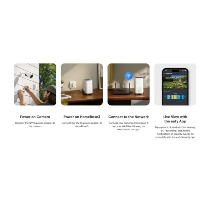 Anker Eufy Security Camera Kit - E330 - 4+1 Home Base — image 8