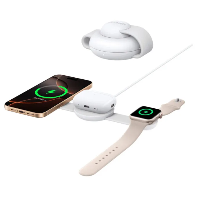 Anker MagGo Wireless Charging Station 3-in-1 faltbar white — image 2