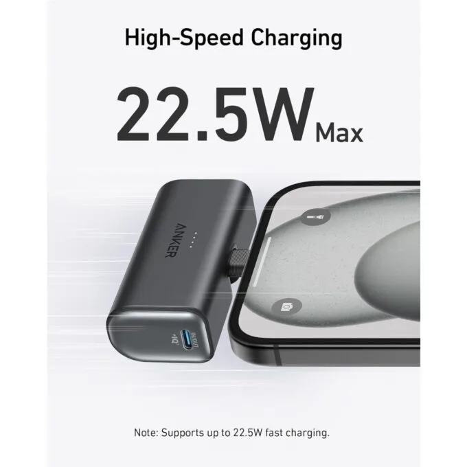 Anker Mobile Powerbank - 5,000mAh Nano 22.5W Built-In USB-C — image 2