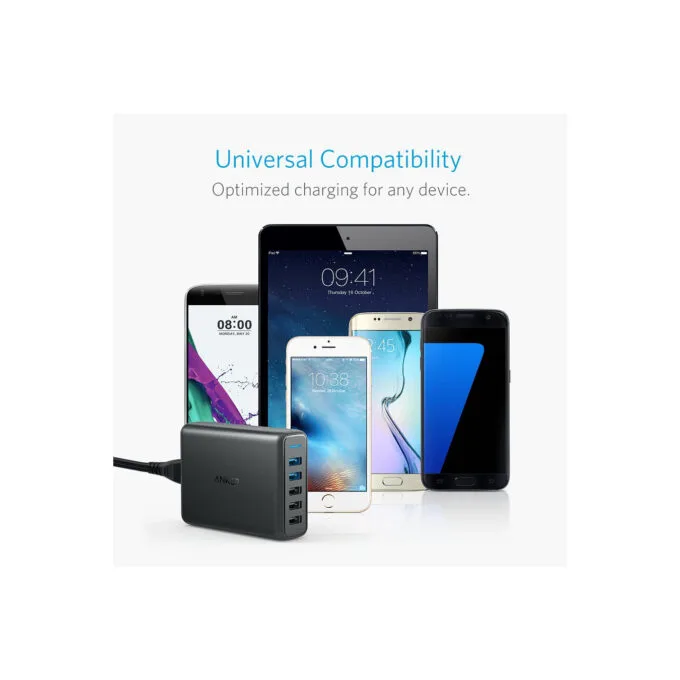 Anker PowerPort Speed 5 Charger 5-Port USB-A 63W black — image 5