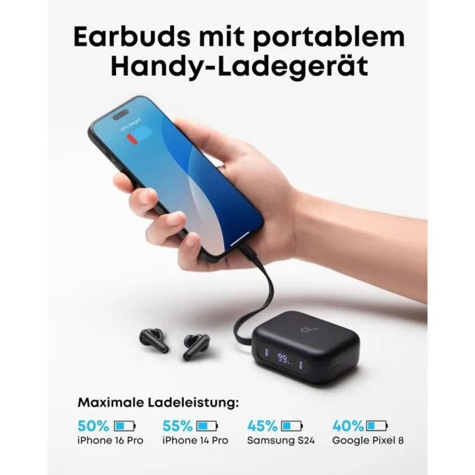 Anker Soundcore Earbuds - P41i T - Earbuds with Portable Phone Charger (Built-in) Black — image 3