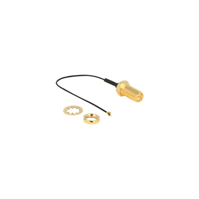 Antenna cable RP-SMA (socket for installation) to MHF 4 (plug), adapter — image 1