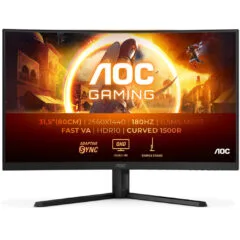 AOC CQ32G4VE - 31.5" QHD Curved Gaming Monitor, 1500R, 180Hz, 1ms GTG, HDR10
