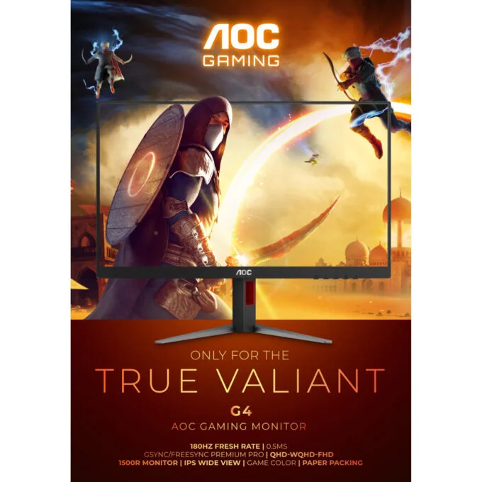 AOC CQ32G4VE - 31.5" QHD Curved Gaming Monitor, 1500R, 180Hz, 1ms GTG, HDR10 — image 7