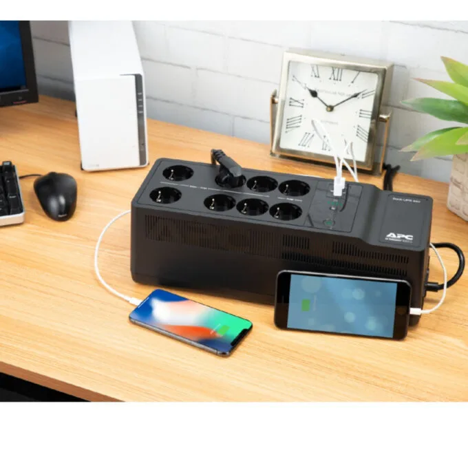 APC Back-UPS BE850G2-GR 850VA/520W UPS - 8× Schuko Outlets, Dual USB, Hot-Swap Battery — image 6