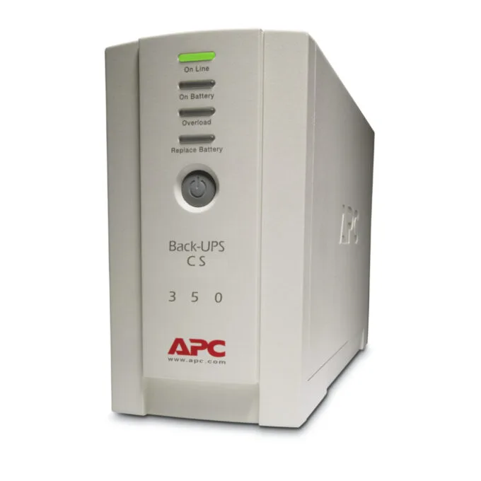 APC Back-UPS CS BK350EI 350VA/210W Standby UPS 6 Outlets Black 230V — image 1