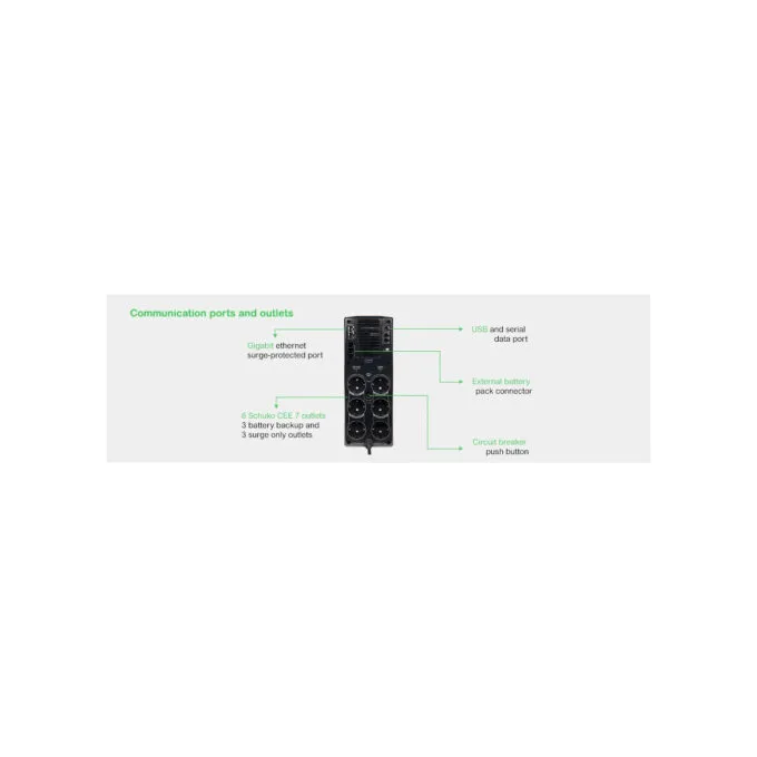 APC Back-UPS Pro 1500 BR1500G-GR Tower Black — image 3