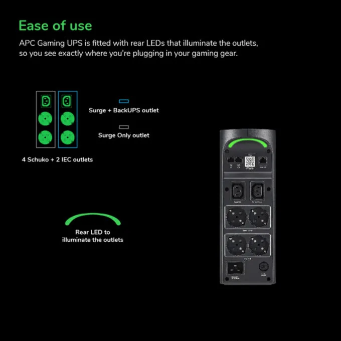 APC Back-UPS Pro BGM2200B-GR 2200VA/1320W Tower UPS 6 Outlets Black — image 8
