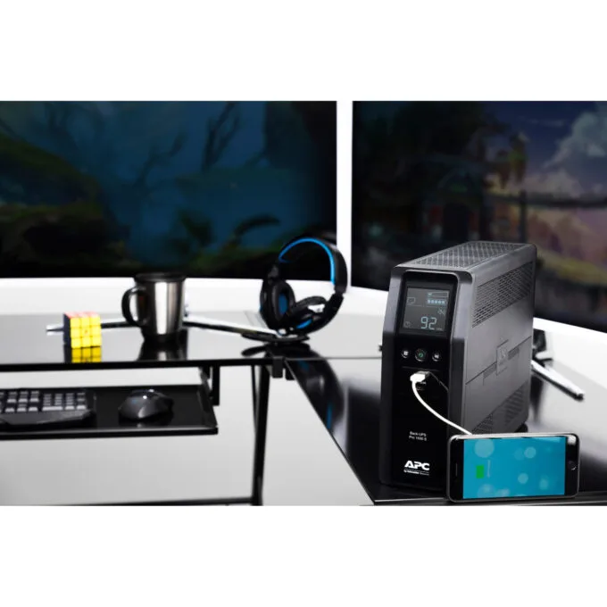 APC Back-UPS Pro BR1600SI - 1600VA (960W) Line-Interactive UPS, AVR, LCD, 8× IEC C13, USB-A/C, Black — image 12