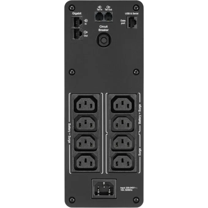 APC Back-UPS Pro BR1600SI - 1600VA (960W) Line-Interactive UPS, AVR, LCD, 8× IEC C13, USB-A/C, Black — image 8