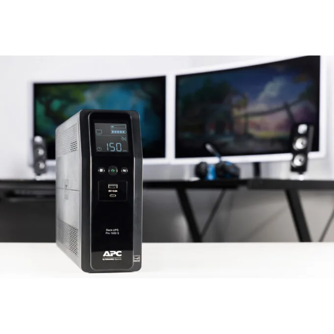 APC Back-UPS Pro BR1600SI - 1600VA (960W) Line-Interactive UPS, AVR, LCD, 8× IEC C13, USB-A/C, Black — image 9