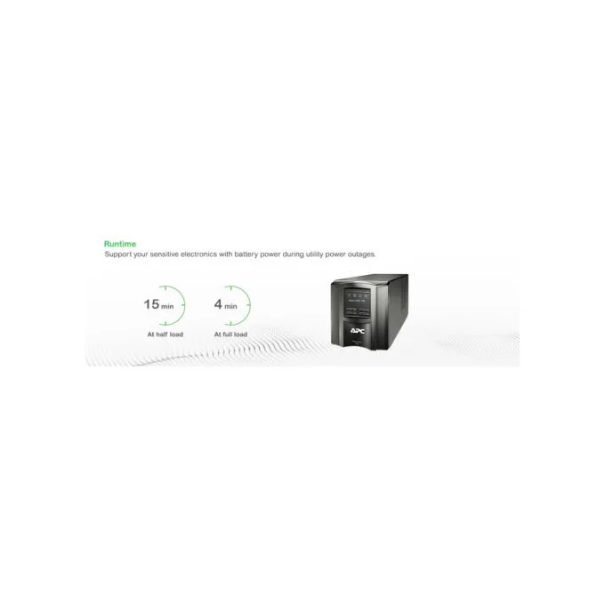 APC Smart-UPS SMT750iC - 750VA/500W Line-Interactive UPS, SmartConnect & SmartSlot, 6x IEC C13, Black, LCD — image 5