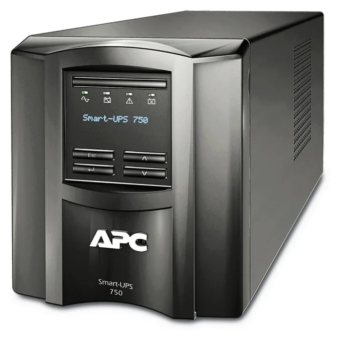 APC Smart-UPS SMT750iC - 750VA/500W Line-Interactive UPS, SmartConnect & SmartSlot, 6x IEC C13, Black, LCD — image 1