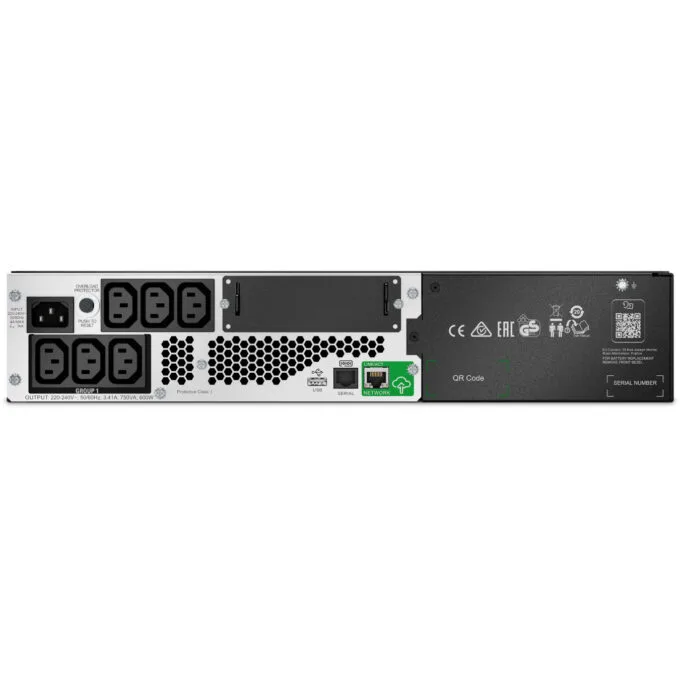 APC Smart-UPS SMTL750RMI2UC - 750VA/600W LiFePO4 Line-Interactive UPS, Rack/Tower 2U, 6×IEC-C13, Short Depth, LCD — image 2