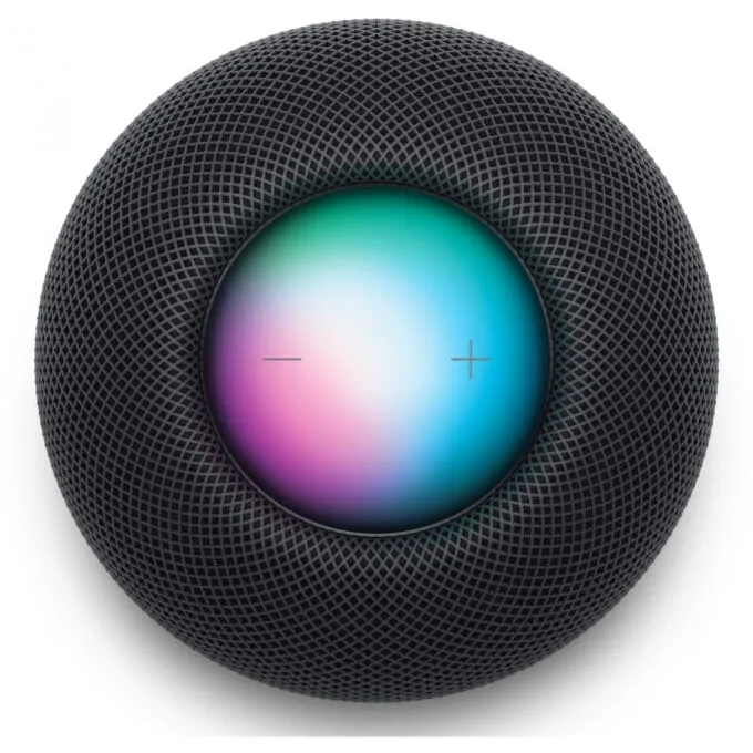 Apple HomePod Mini - Midnight - Round, Grey, 1 Full-range Speaker, 4 Microphones, Touch Volume, AC Adapter Included — image 2