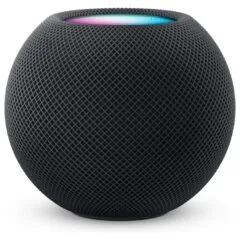 Apple HomePod Mini - Midnight - Round, Grey, 1 Full-range Speaker, 4 Microphones, Touch Volume, AC Adapter Included