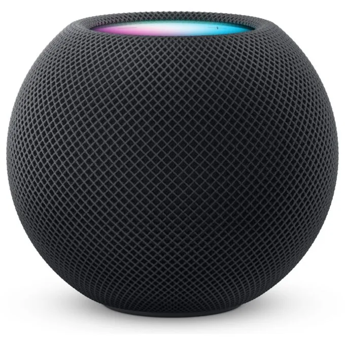 Apple HomePod Mini - Midnight - Round, Grey, 1 Full-range Speaker, 4 Microphones, Touch Volume, AC Adapter Included — image 1