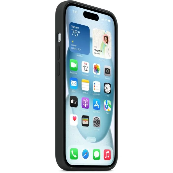 Apple iPhone 15 Silicone Case with MagSafe - Black — image 7