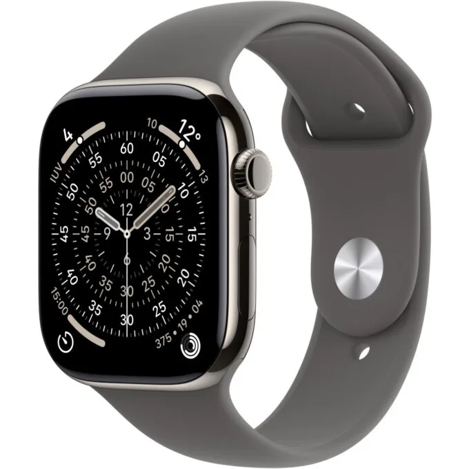 Apple Watch S11 - 46mm Titanium Cellular - Stone Grey Sport Band S/M — image 1