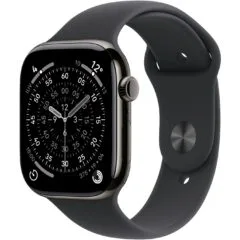 Apple Watch - S11 - Titanium Slate Cellular 42mm (Sport Band Black) S/M
