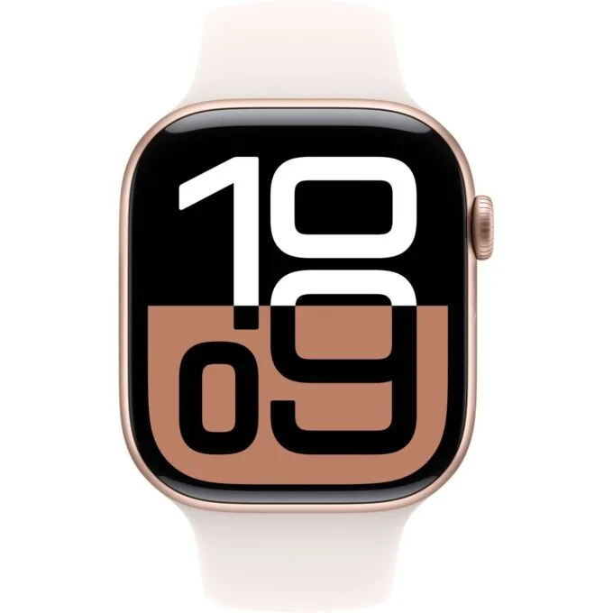 Apple Watch Series 10 - 46mm Rose Gold Aluminum with Light Blush Sport Band - GPS + Cellular — image 2
