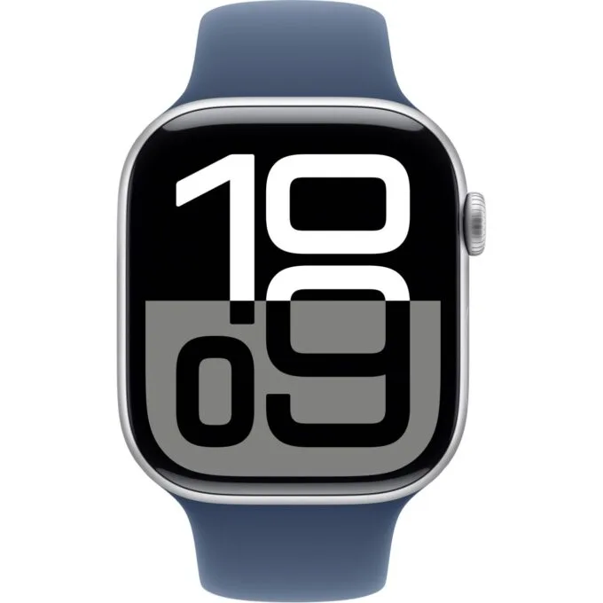 APPLE Watch Series 10 GPS 46mm Silver Aluminium Case with Denim Sport Band - Series 10 - Silver, 46mm — image 2