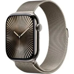APPLE Watch Series 10 GPS + Cellular 46mm Natural Titanium Case with Natural Milanese Loop - M L