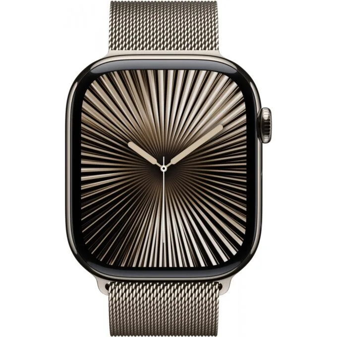 APPLE Watch Series 10 GPS + Cellular 46mm Natural Titanium Case with Natural Milanese Loop - S/M — image 2